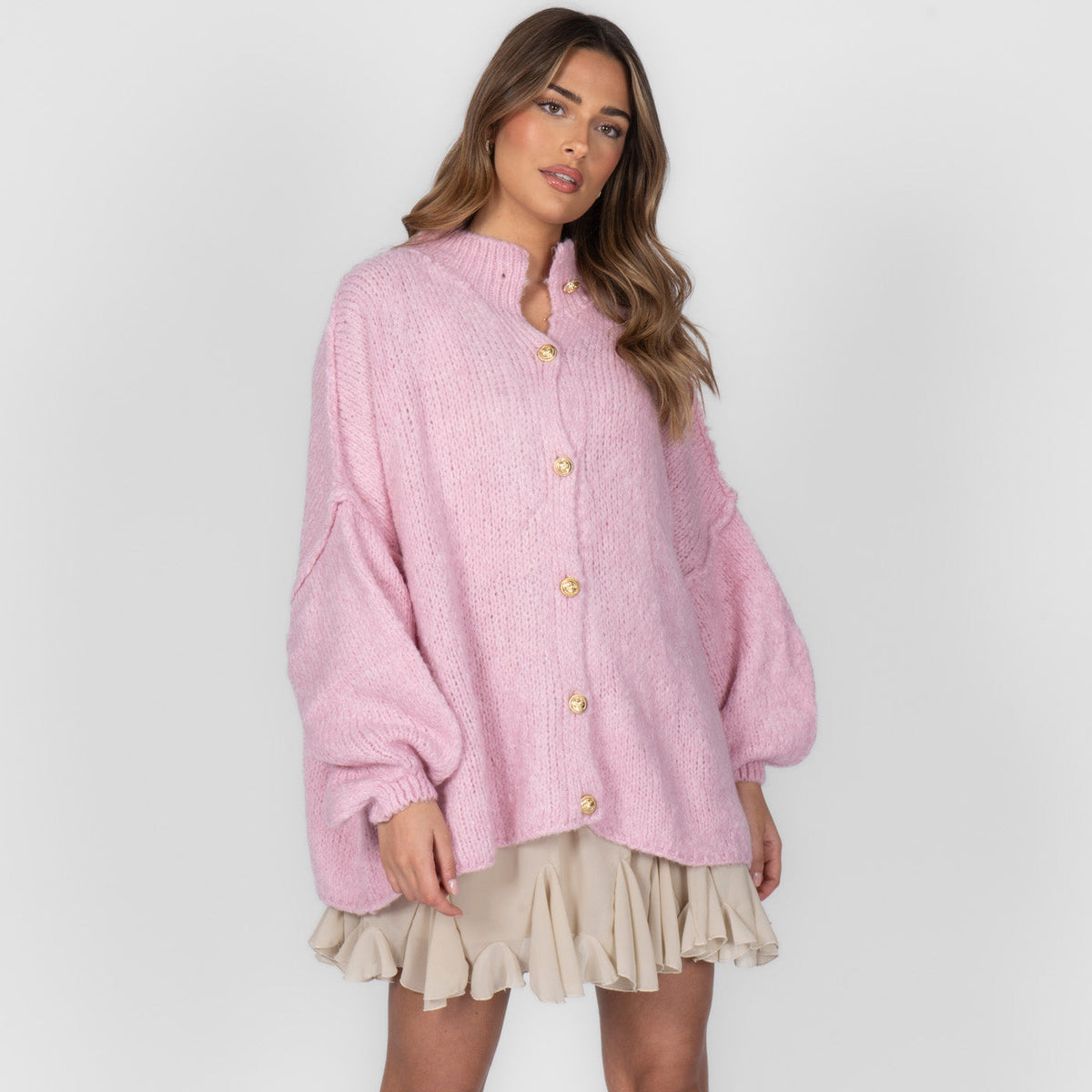 Cárdigan Oversize con Botones Dorados Erika