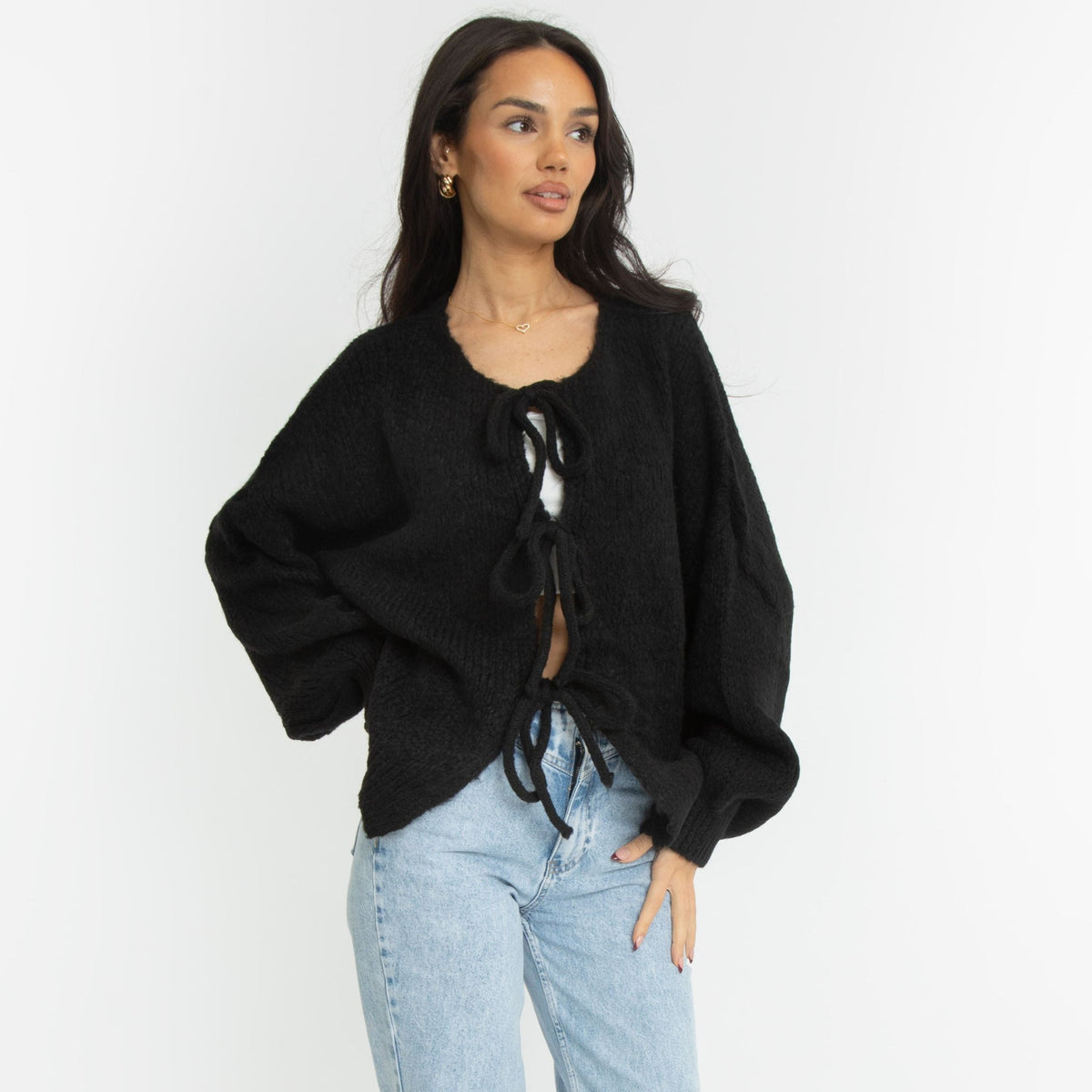 Cárdigan Oversize con Lazos Delanteros Noemí