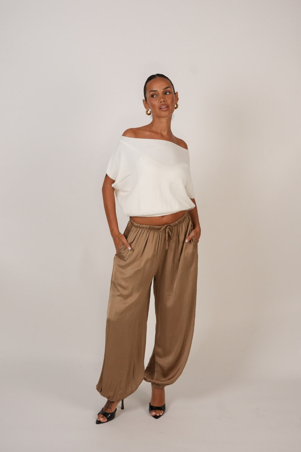 Pantalón Satinado Balloon Mía