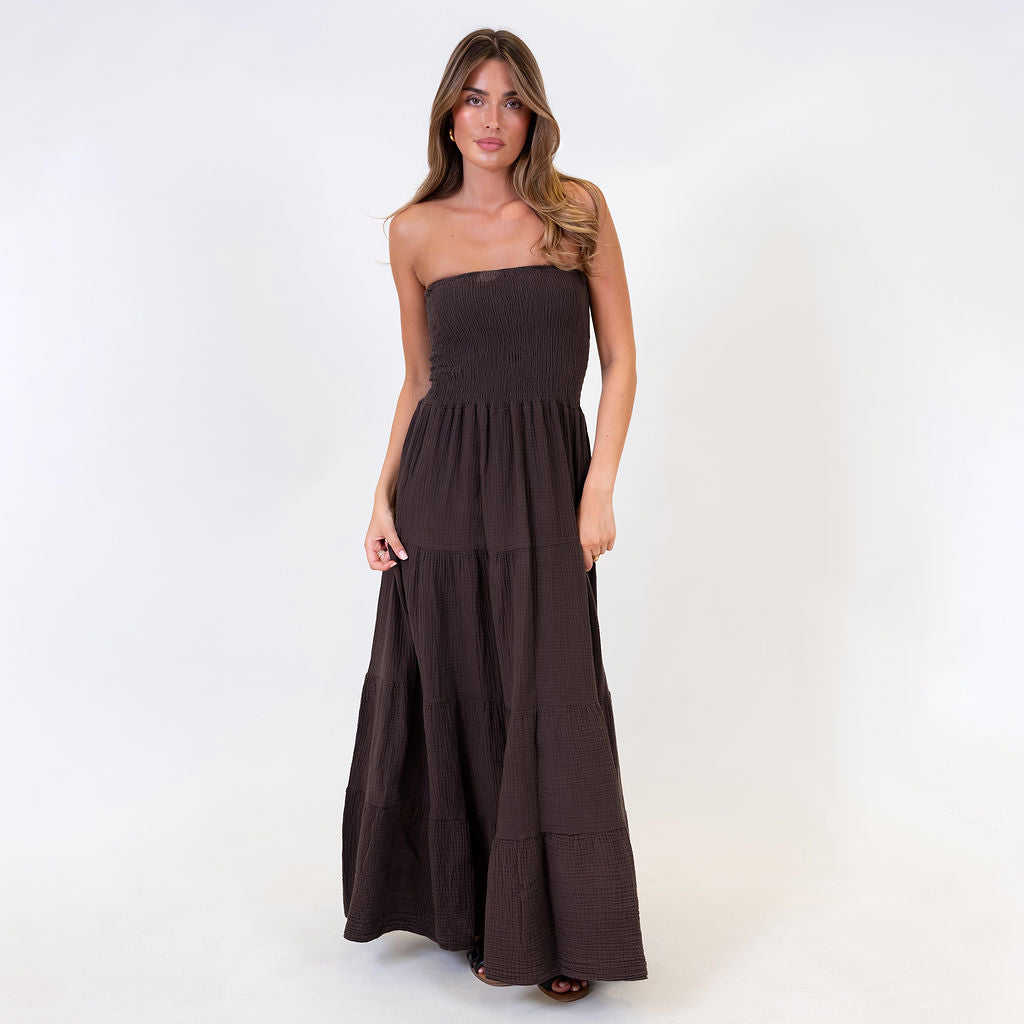 Vestido Largo Bandeau Candela