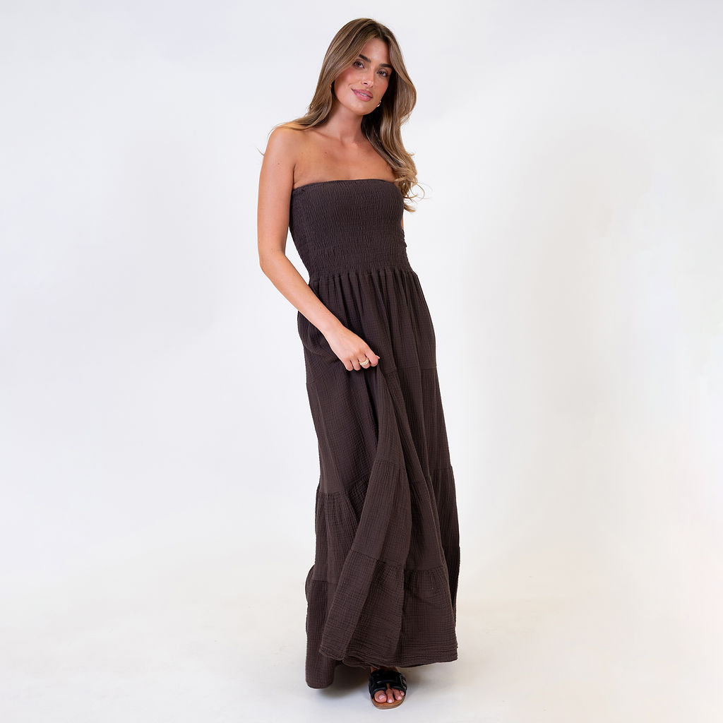Vestido Largo Bandeau Candela