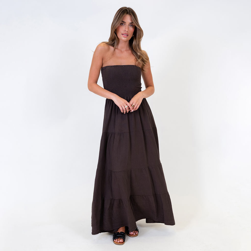 Vestido Largo Bandeau Candela