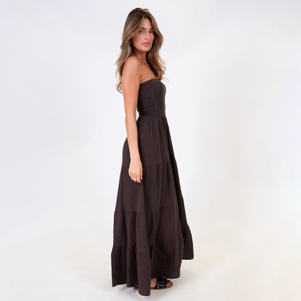 Vestido Largo Bandeau Candela
