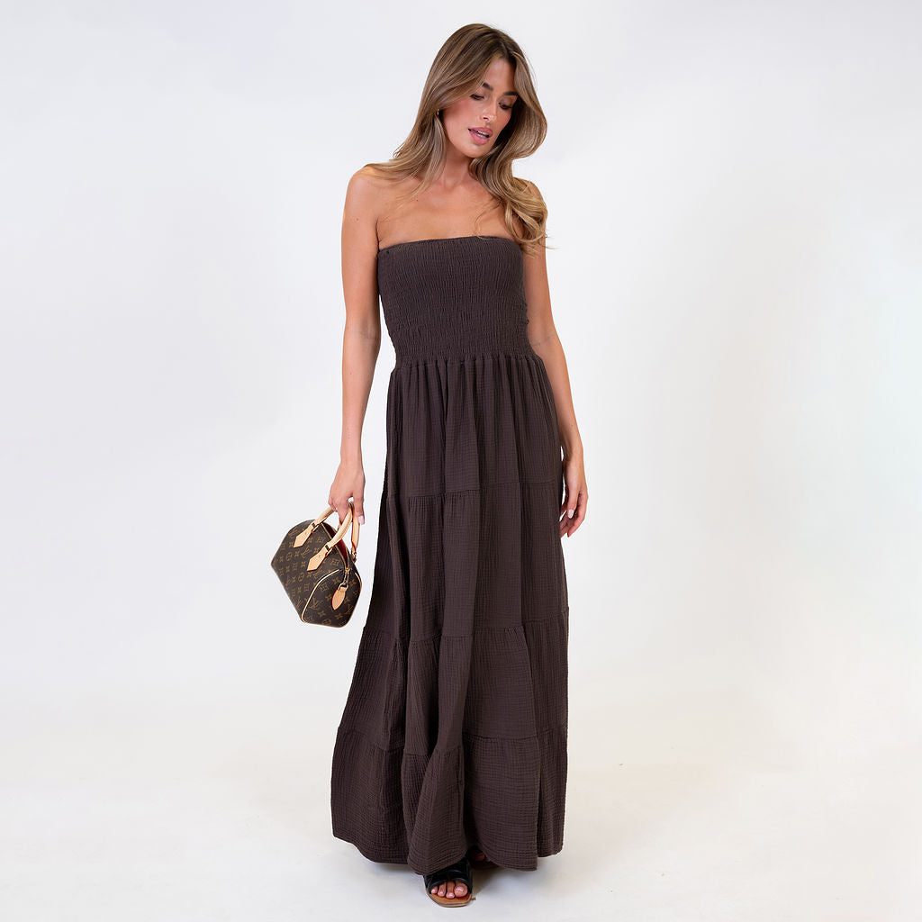 Vestido Largo Bandeau Candela