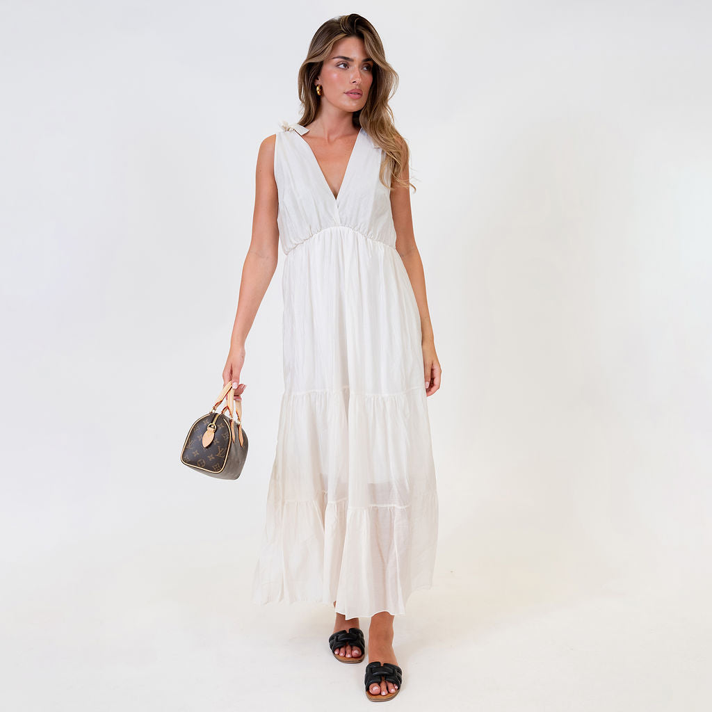Vestido Largo Lazos en Hombros Renata