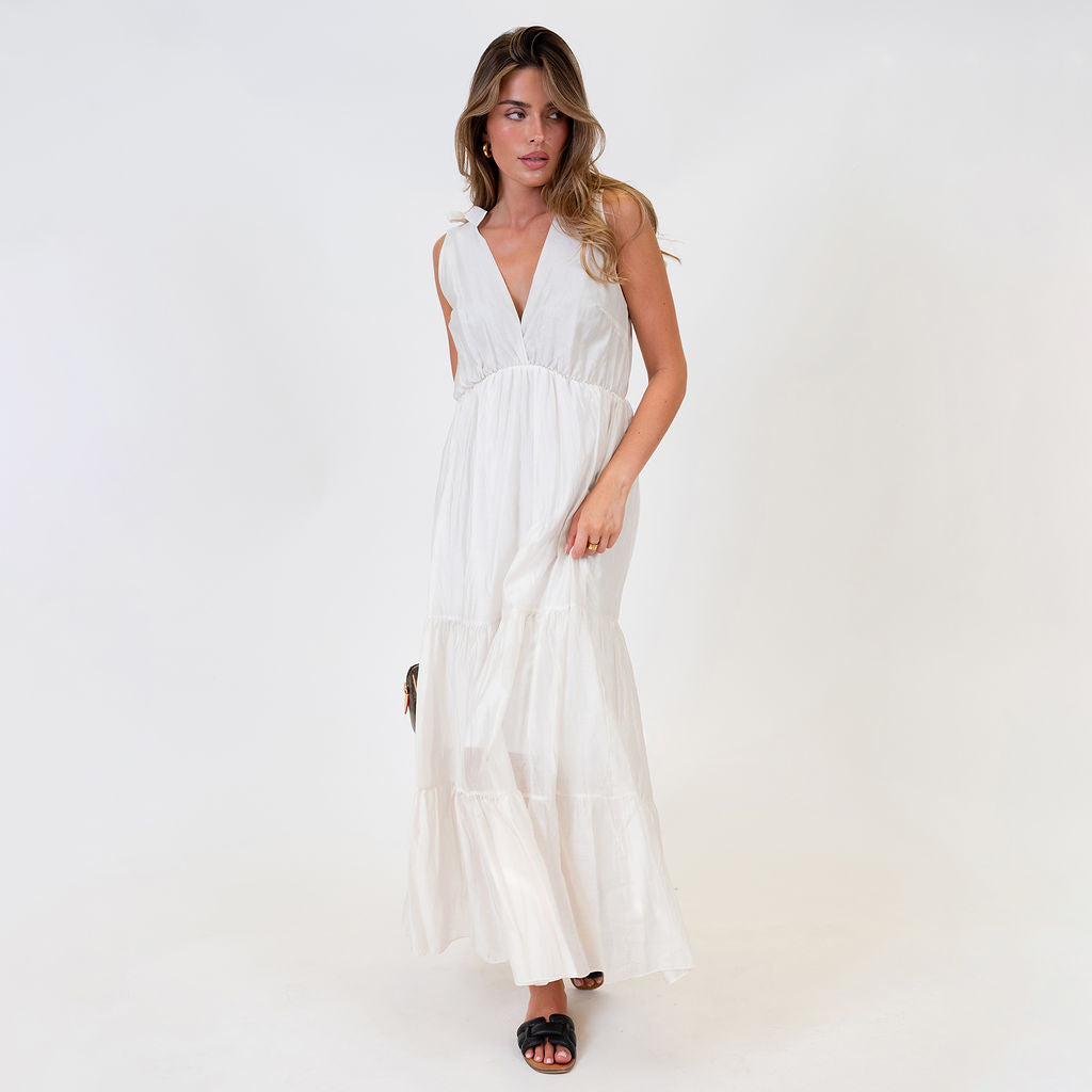 Vestido Largo Lazos en Hombros Renata