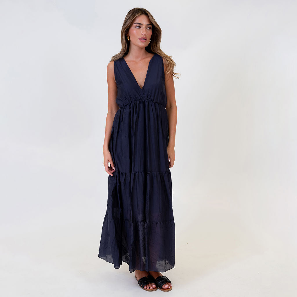 Vestido Largo Lazos en Hombros Renata