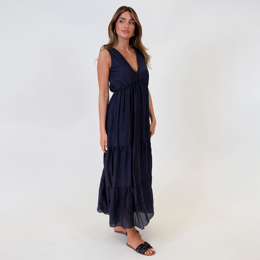 Vestido Largo Lazos en Hombros Renata