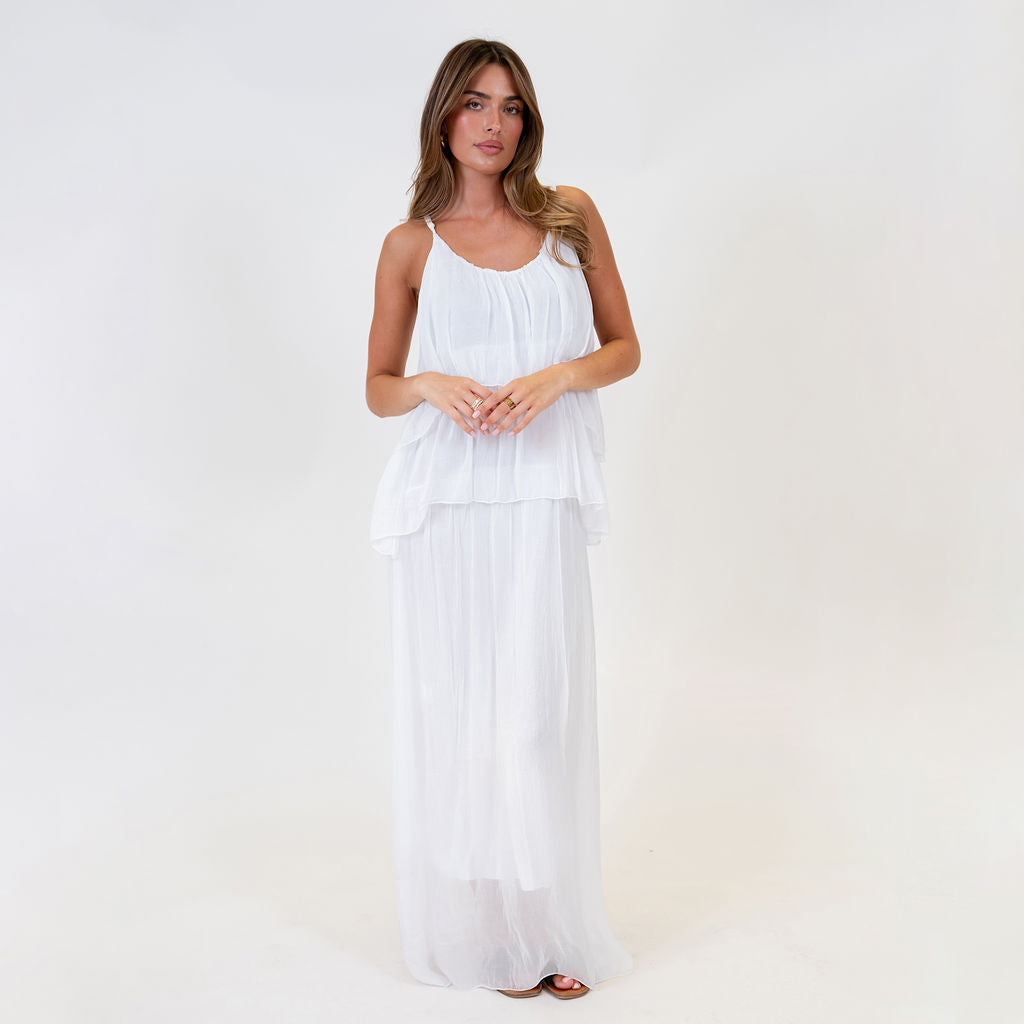 Vestido Largo de Volantes Ainhoa