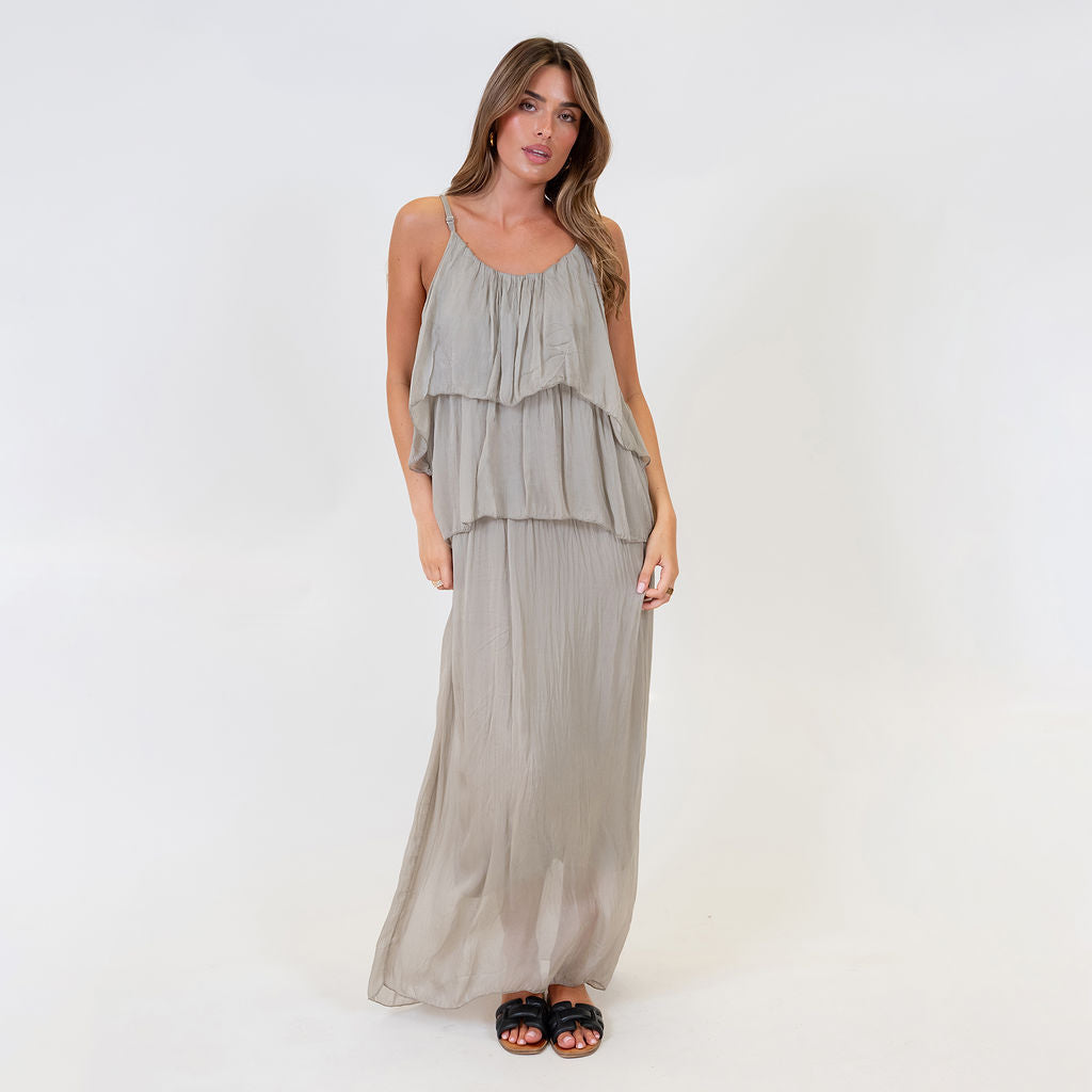 Vestido Largo de Volantes Ainhoa