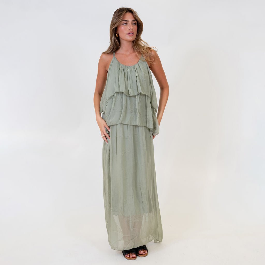 Vestido Largo de Volantes Ainhoa