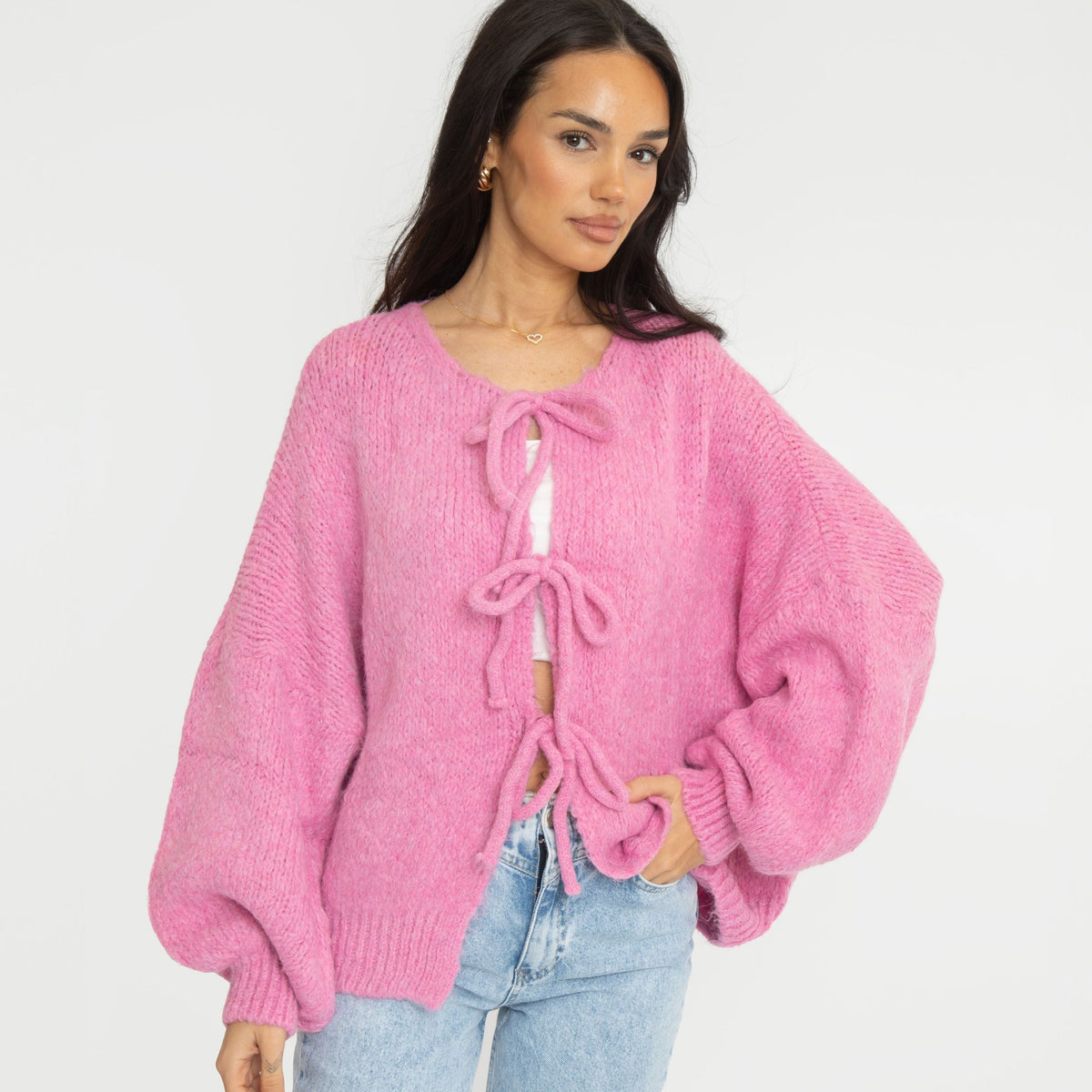 Cárdigan Oversize con Lazos Delanteros Noemí