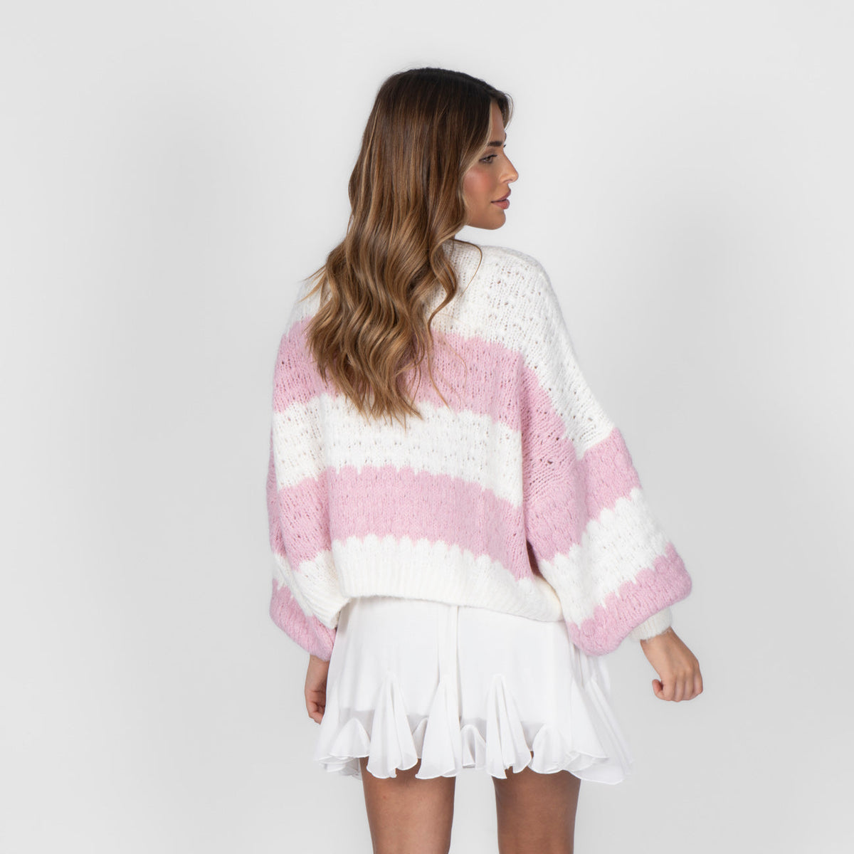 Cárdigan Oversize de Rayas Anchas Carmen