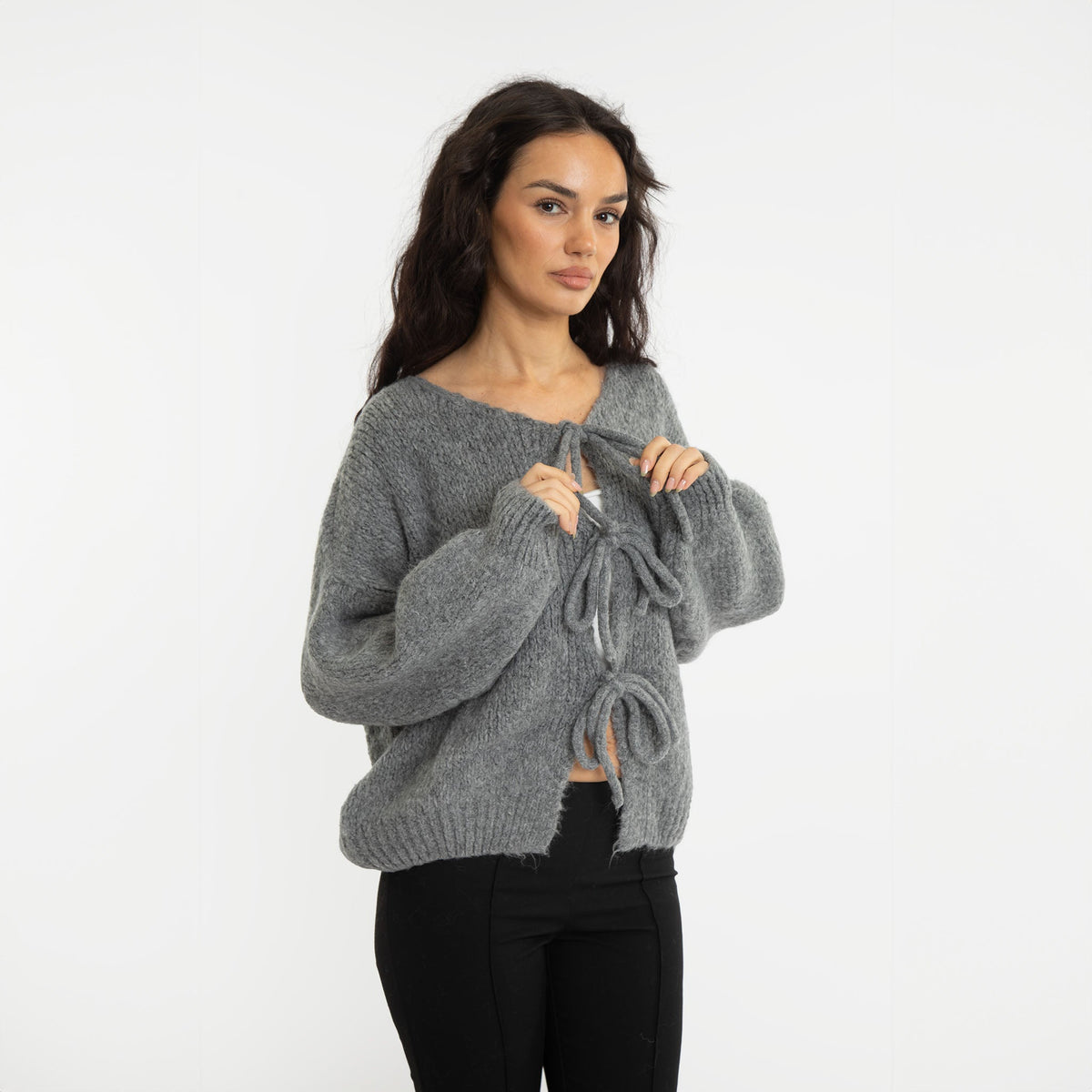 Cárdigan Oversize con Lazos Delanteros Noemí