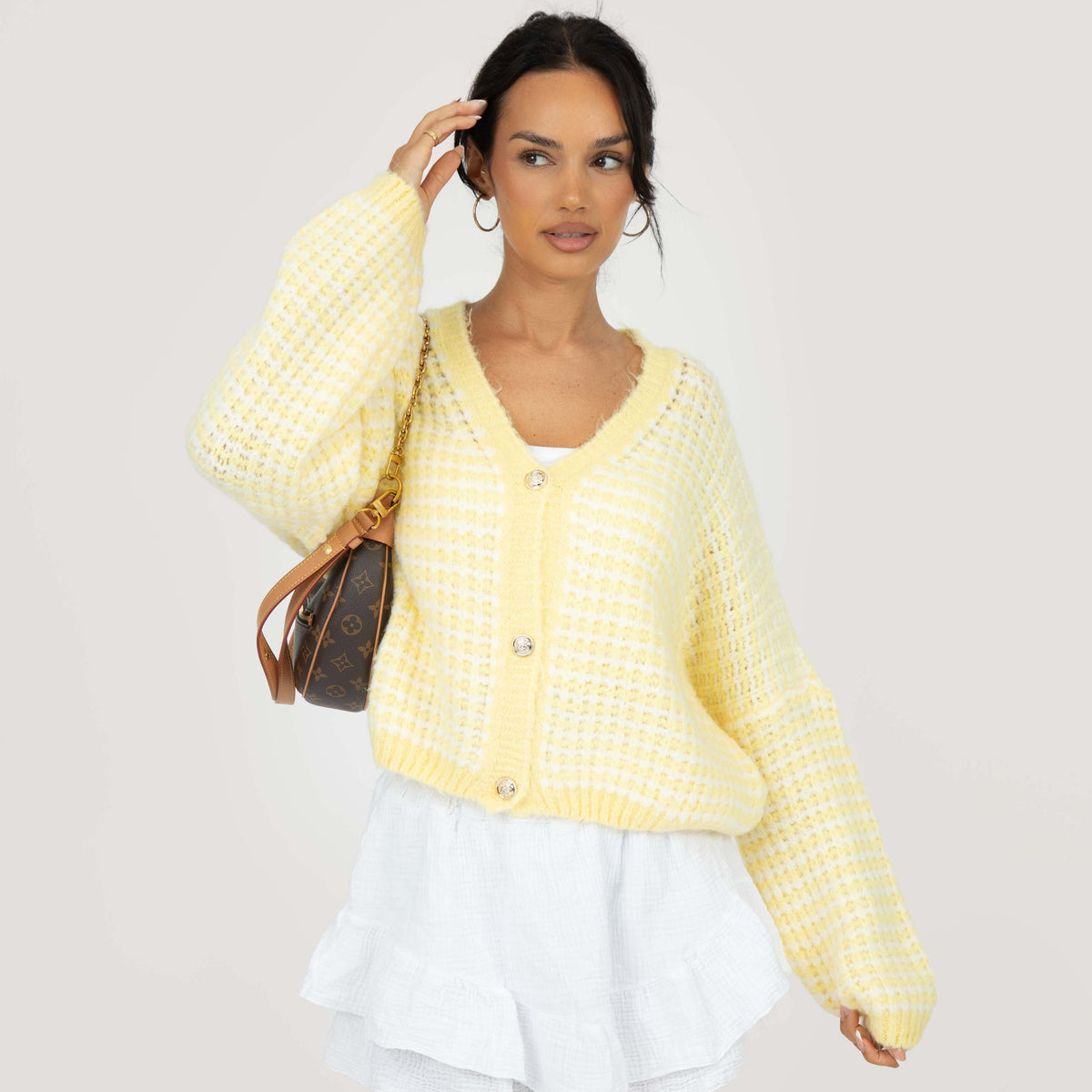 Cárdigan Oversize de Punto Gofre Dorotea