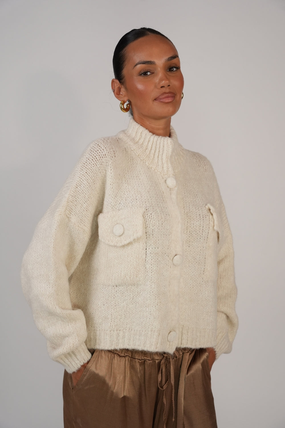 Cárdigan Oversize con Botones Carlota