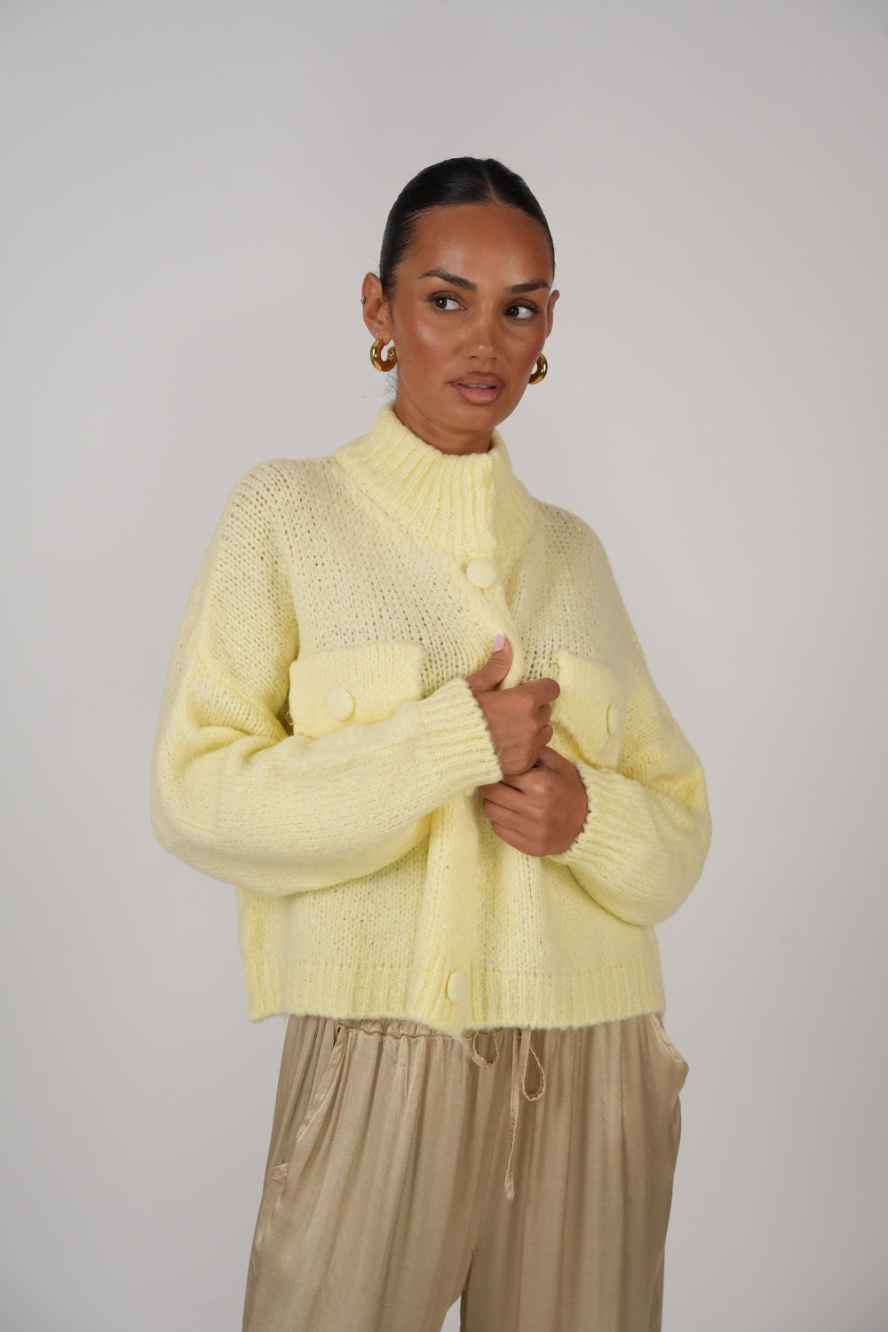Cárdigan Oversize con Botones Carlota