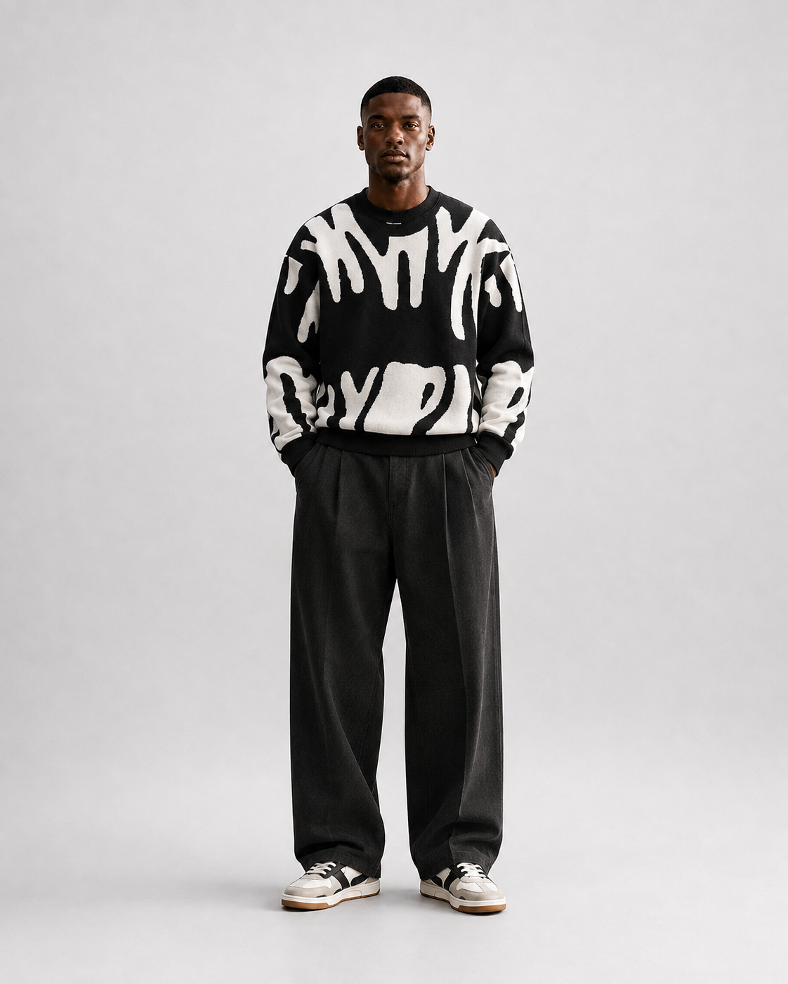 Sudadera Abstract Brush Oversize