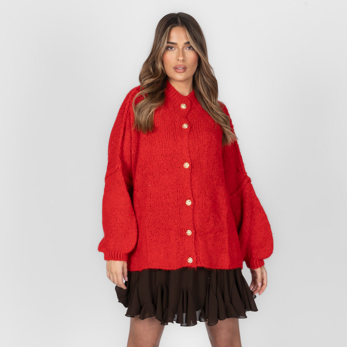 Cárdigan Oversize con Botones Dorados Erika