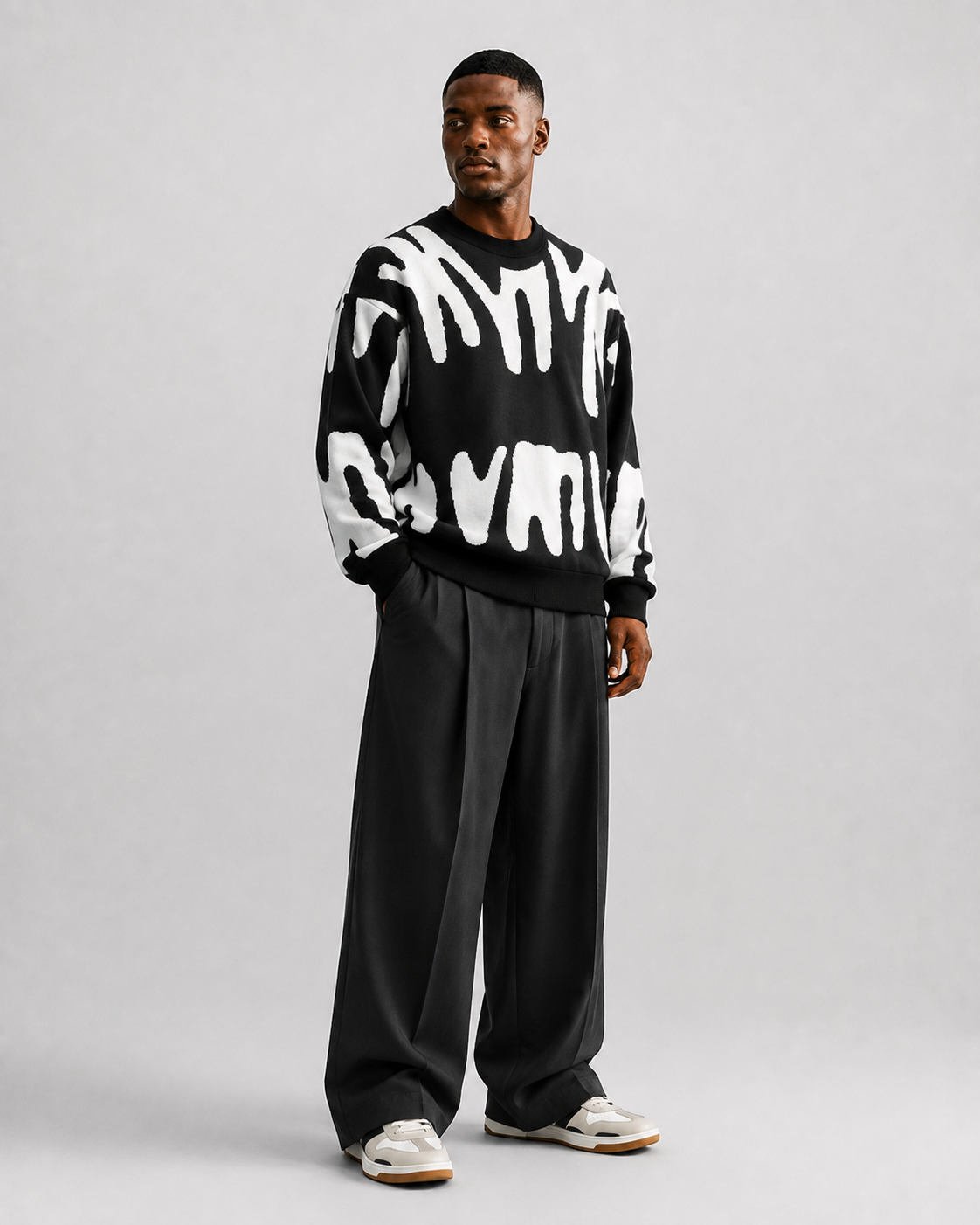 Sudadera Abstract Brush Oversize
