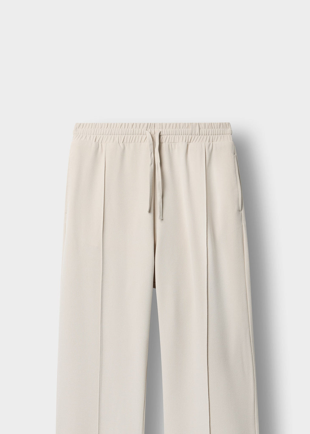 Pantalón Relajado Alforzas Ismael en crema, foto 3