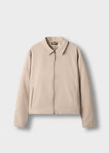 Chaqueta Cremallera Cuello Camisa Enzo en beige, vista delantera