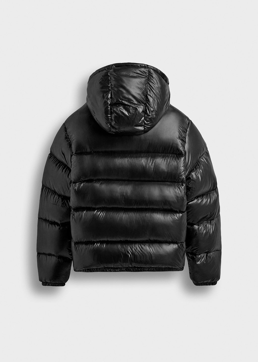 Espalda de la chaqueta acolchada negra Gael con la capucha [vrs-color:negro]