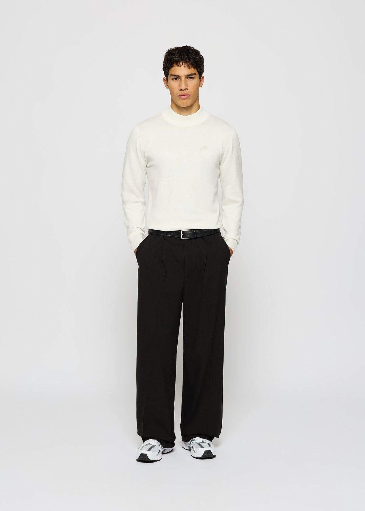 Pantalón de Vestir Pierna Ancha Javier en negro, foto 5