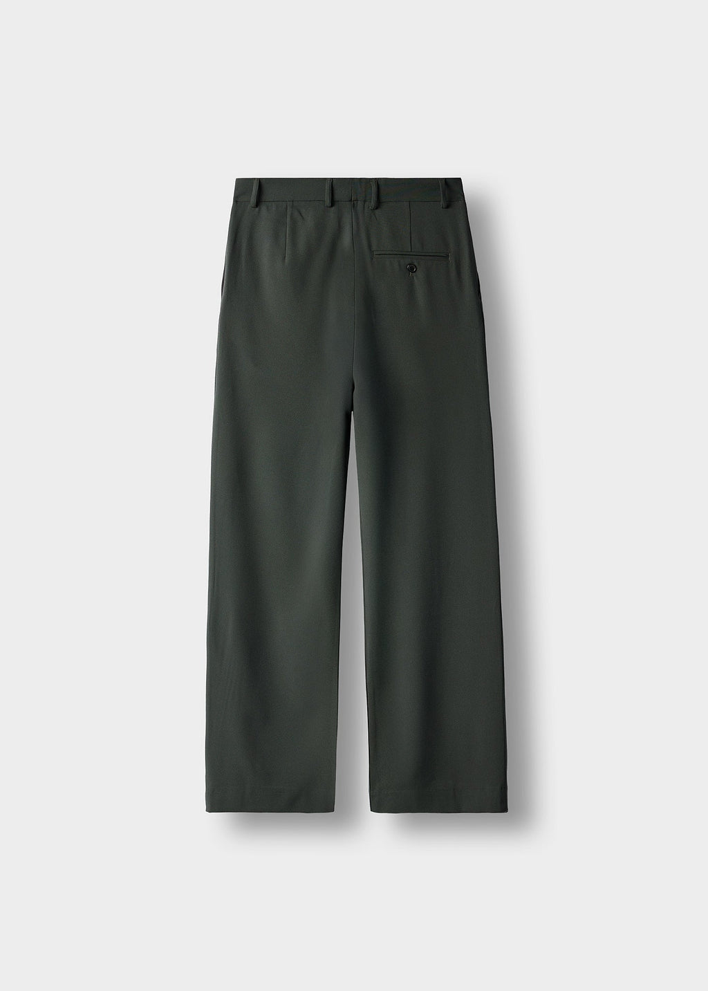 Pantalón de Vestir Pierna Ancha Javier en gris oliva, vista trasera