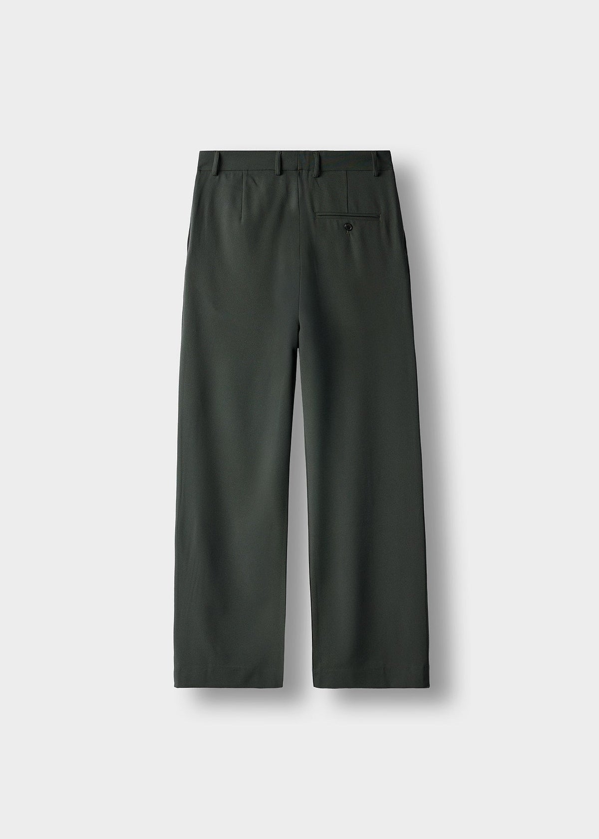 Pantalón de Vestir Pierna Ancha Javier en gris oliva, vista trasera