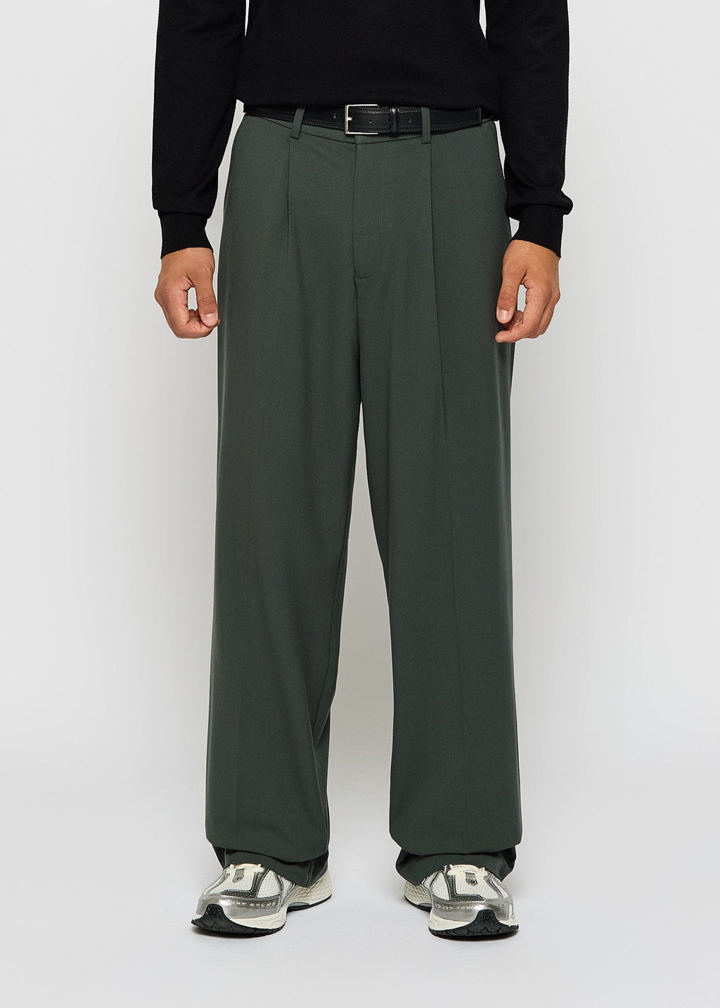 Pantalón de Vestir Pierna Ancha Javier en gris oliva, foto 4
