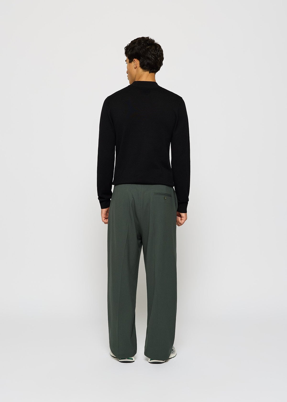 Pantalón de Vestir Pierna Ancha Javier en gris oliva, foto 6