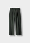Pantalón de Vestir Pierna Ancha Javier en gris oliva, vista delantera