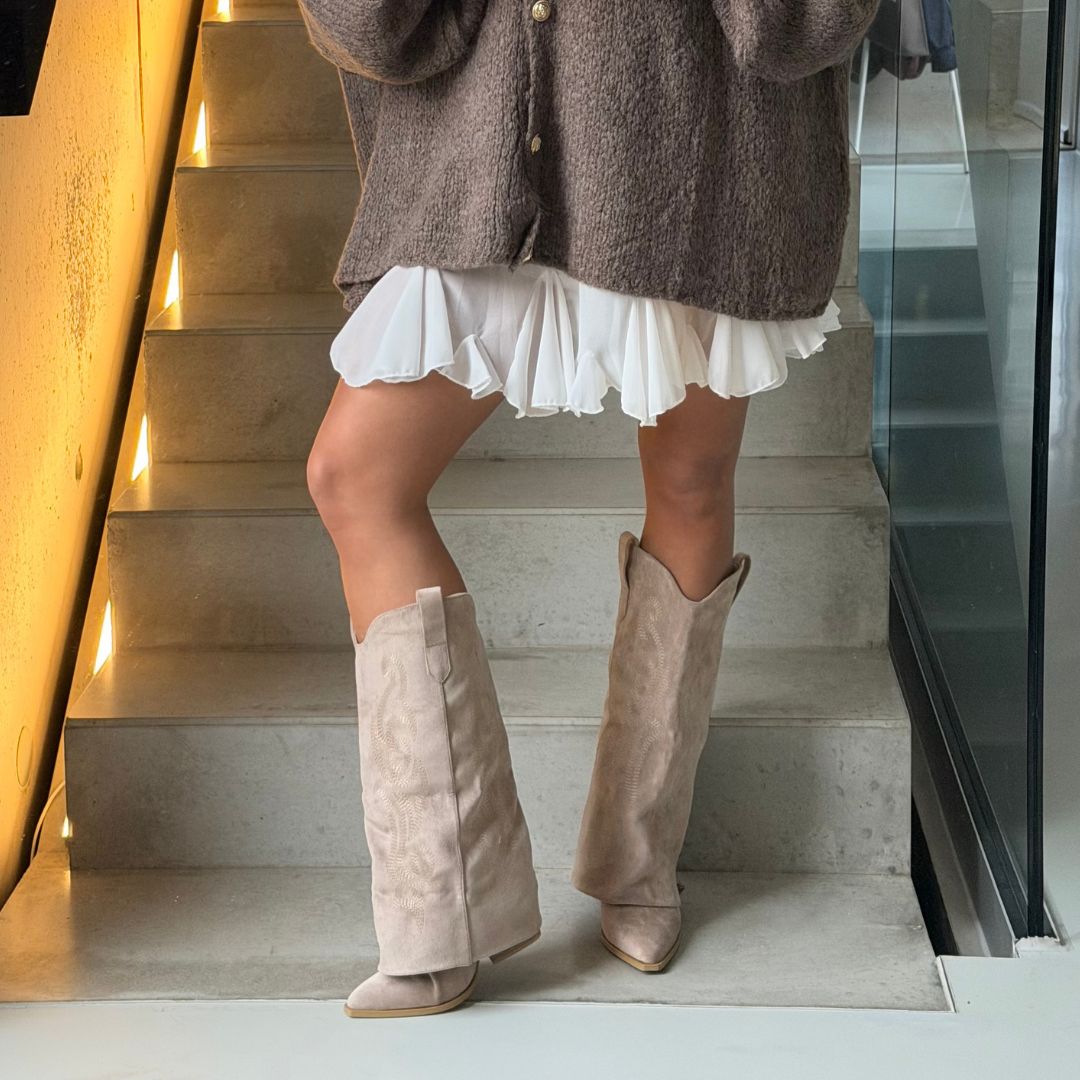 Bota Alta Western de Punta Fina Selena