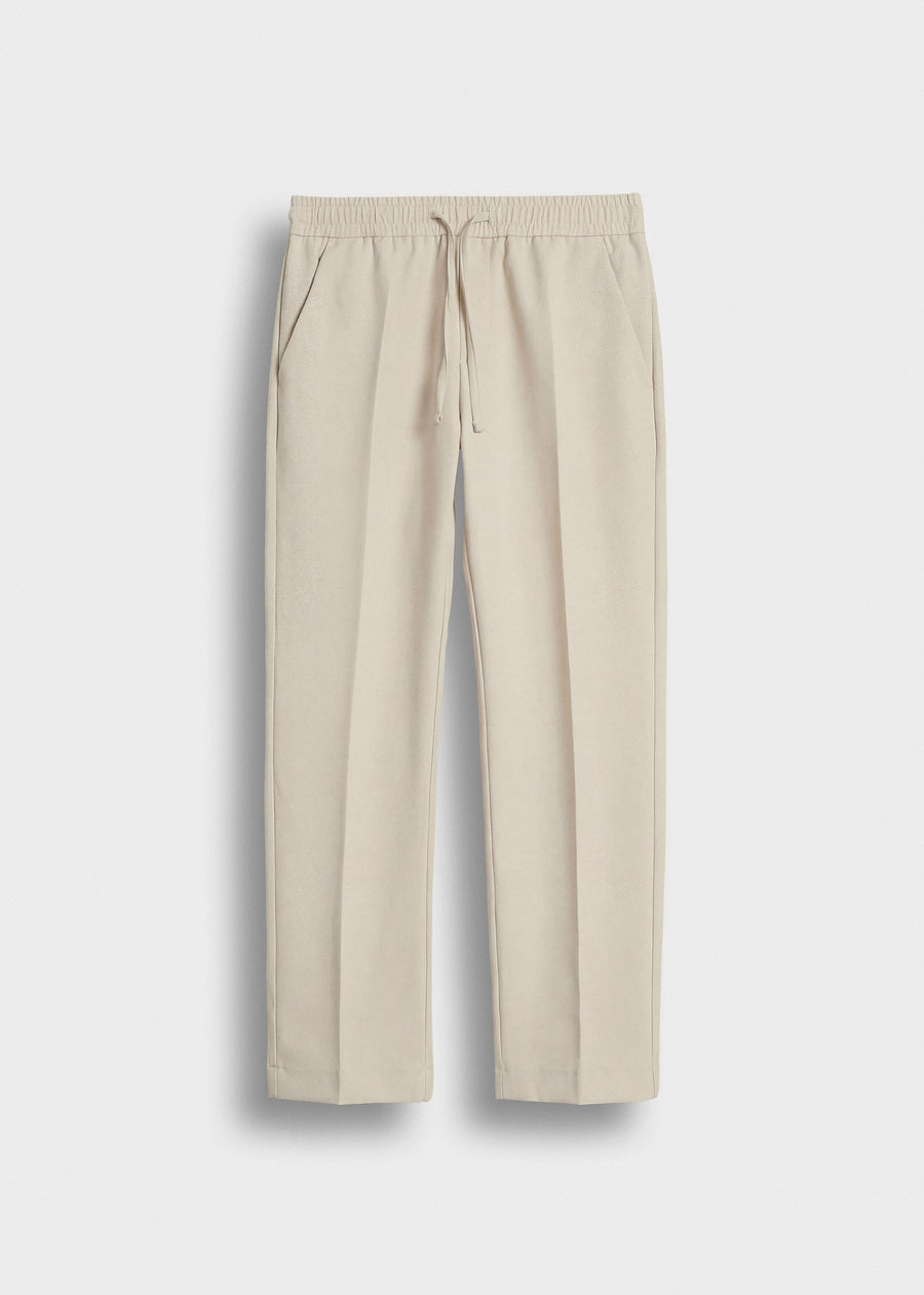 Pantalón Cintura Elástica Sergio en beige, vista delantera