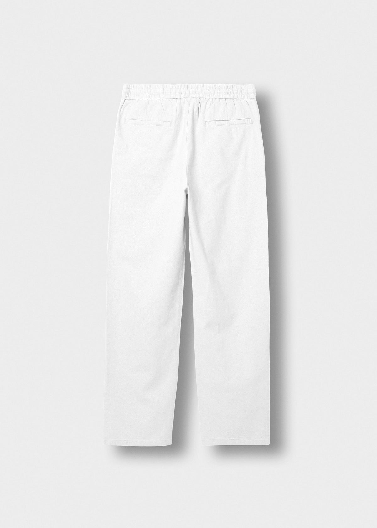 Pantalón de Lino Cordón Marcos en blanco, vista trasera