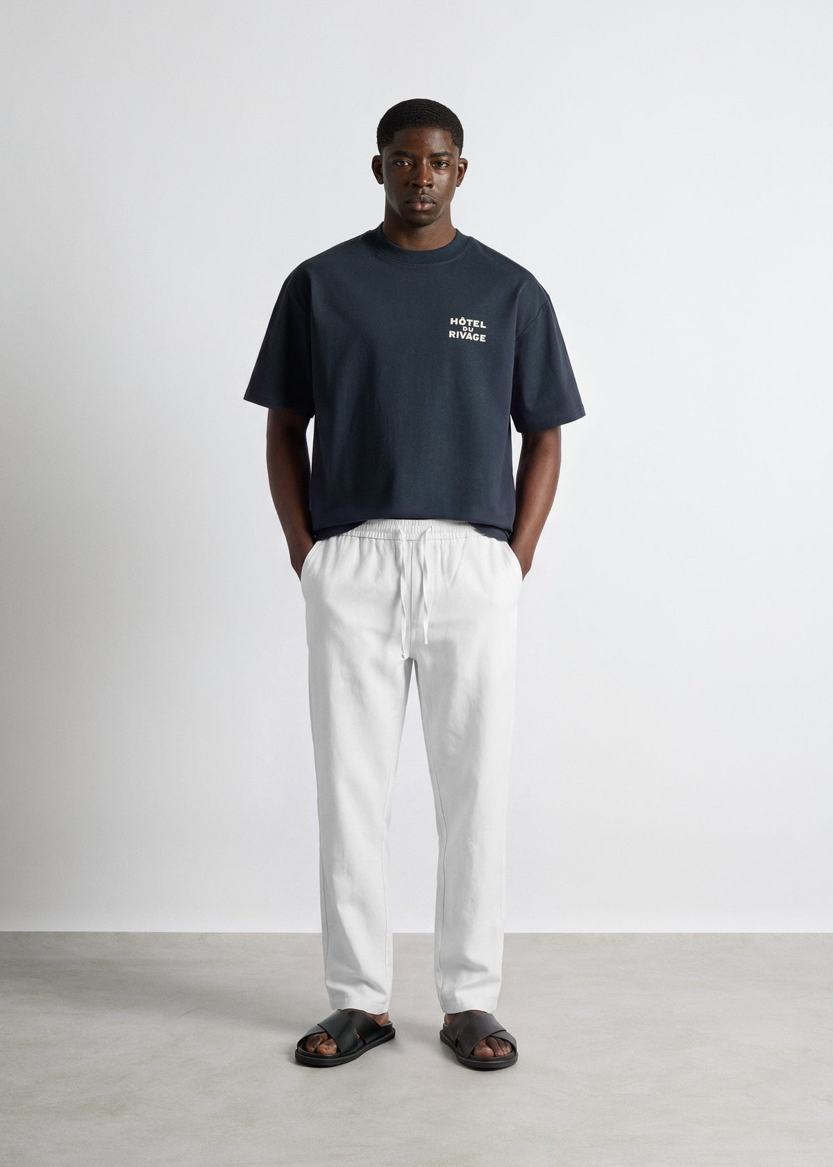 Pantalón de Lino Cordón Marcos en blanco, foto 5
