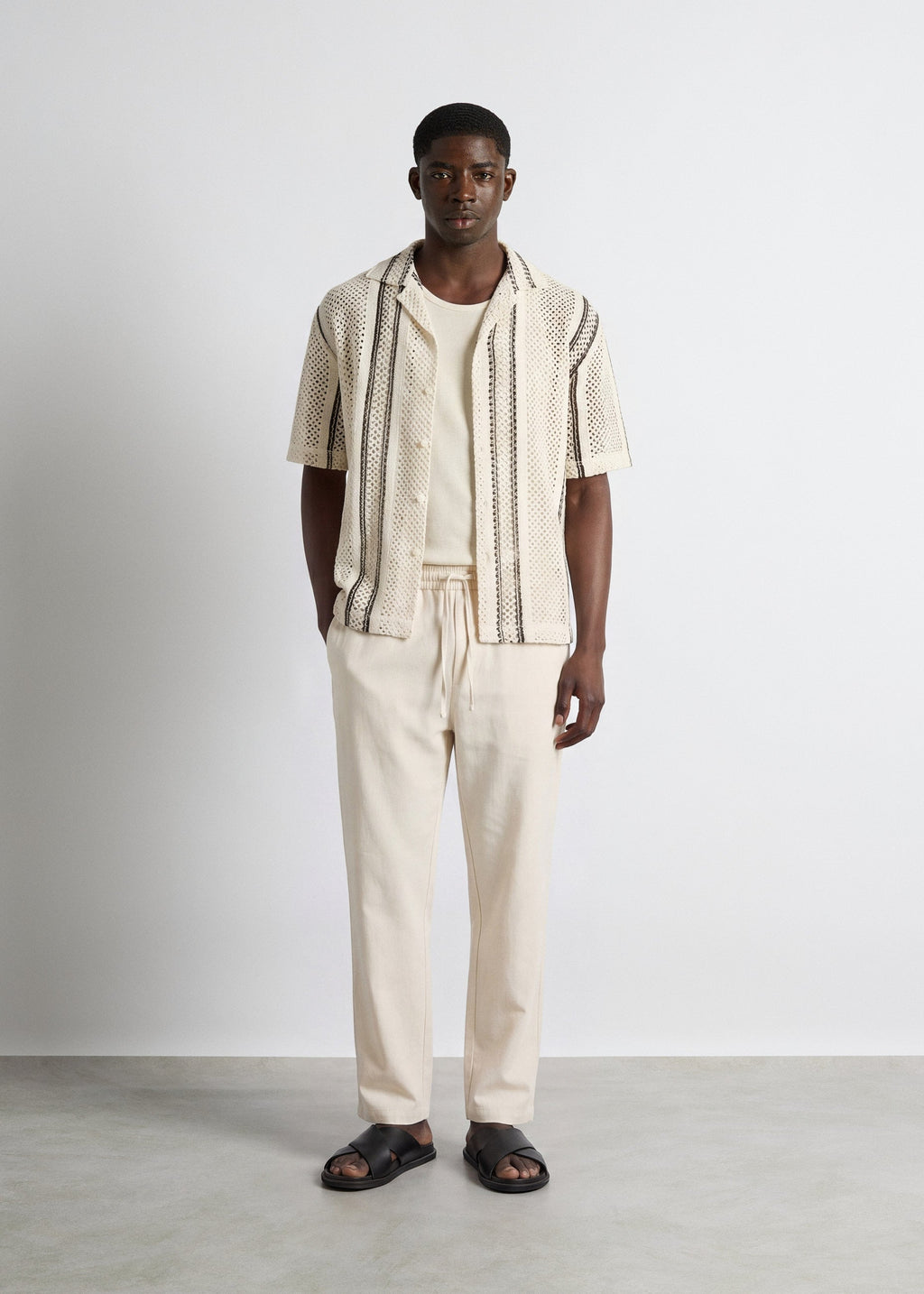 Pantalón de Lino Cordón Marcos en beige, foto 5