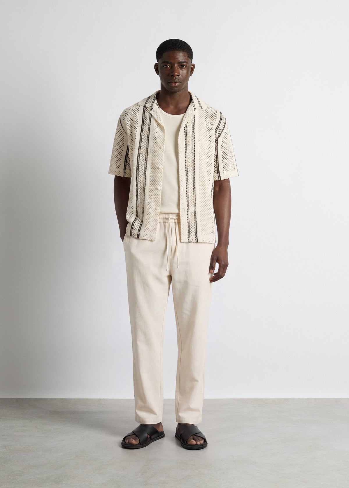 Pantalón de Lino Cordón Marcos en beige, foto 5