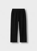 Pantalón Plisado Cordón Elías en negro, vista delantera
