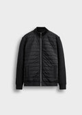 Chaqueta Acolchada Mangas de Punto Hugo en negro, vista delantera