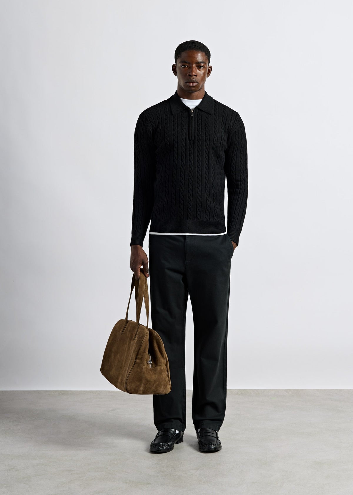 Pantalón Chino Regular Tomás en negro, foto 4
