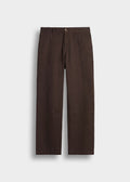 Pantalón Chino Relajado Martín en chocolate, vista delantera