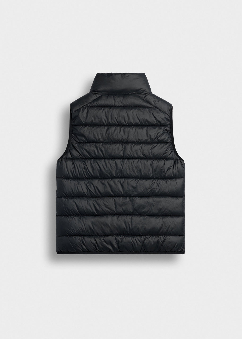 Chaleco Acolchado Ligero Bruno en negro, vista trasera