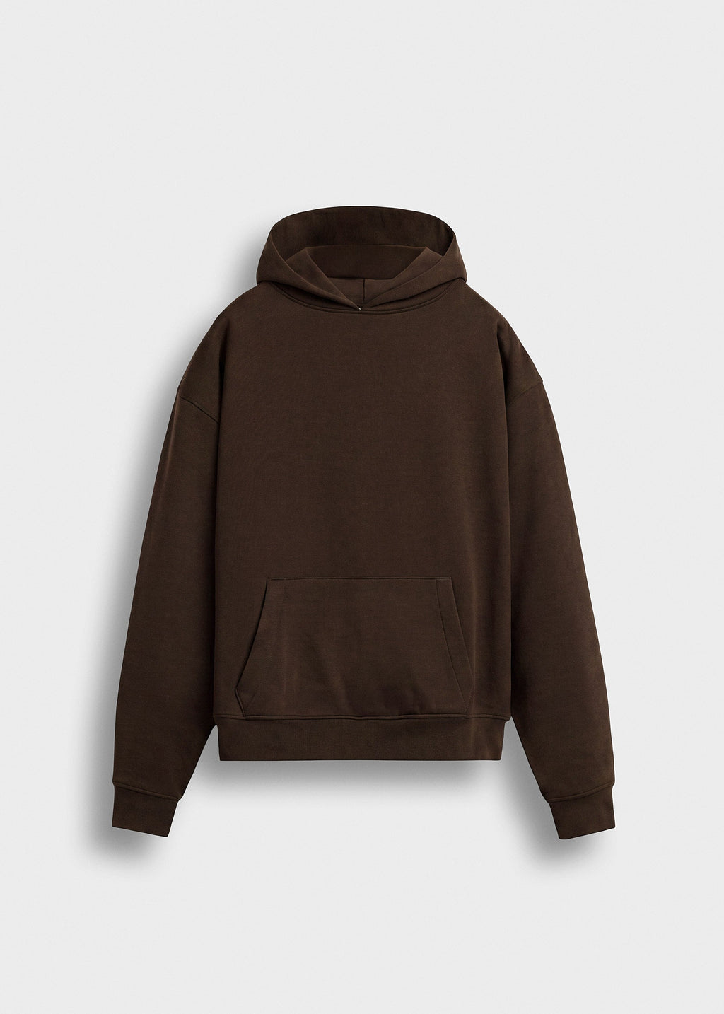 Sudadera Capucha Oversize Teo en chocolate, vista delantera