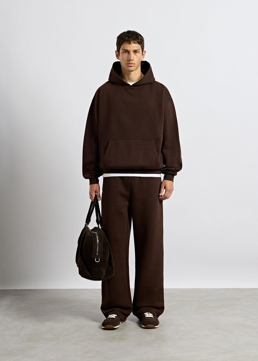 Sudadera Capucha Oversize Teo en chocolate, foto 4