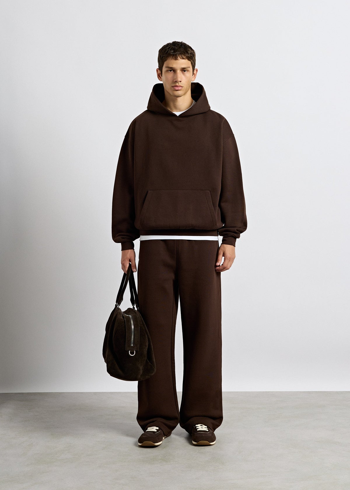 Sudadera Capucha Oversize Teo en chocolate, foto 4