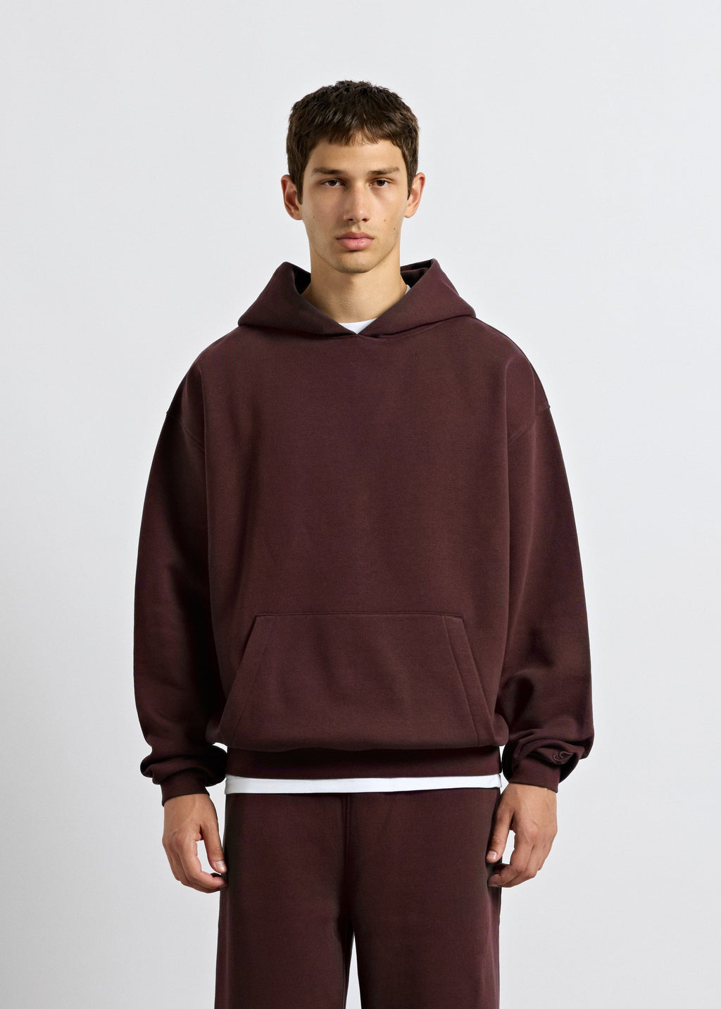 Sudadera Capucha Oversize Teo en ciruela, foto 3