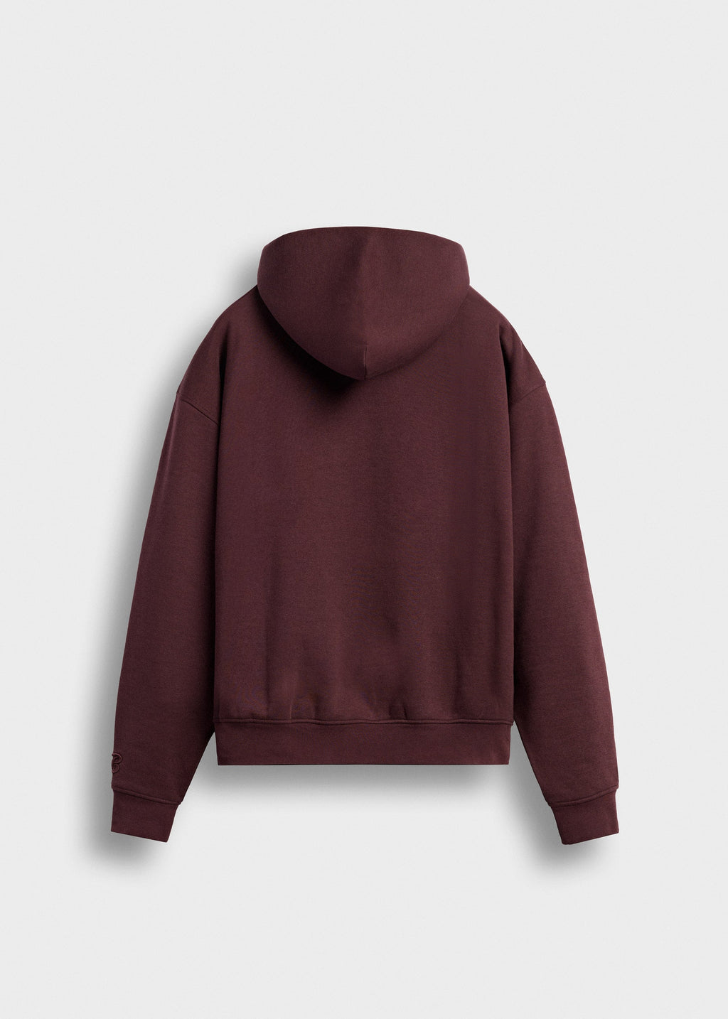 Sudadera Capucha Oversize Teo en ciruela, vista trasera