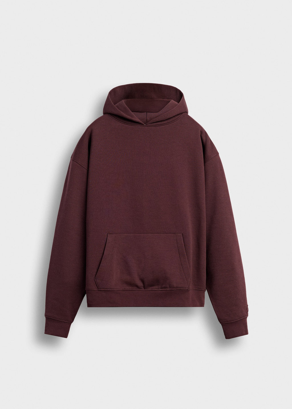 Sudadera Capucha Oversize Teo en ciruela, vista delantera